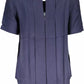 Blue Viscose Women Sweater