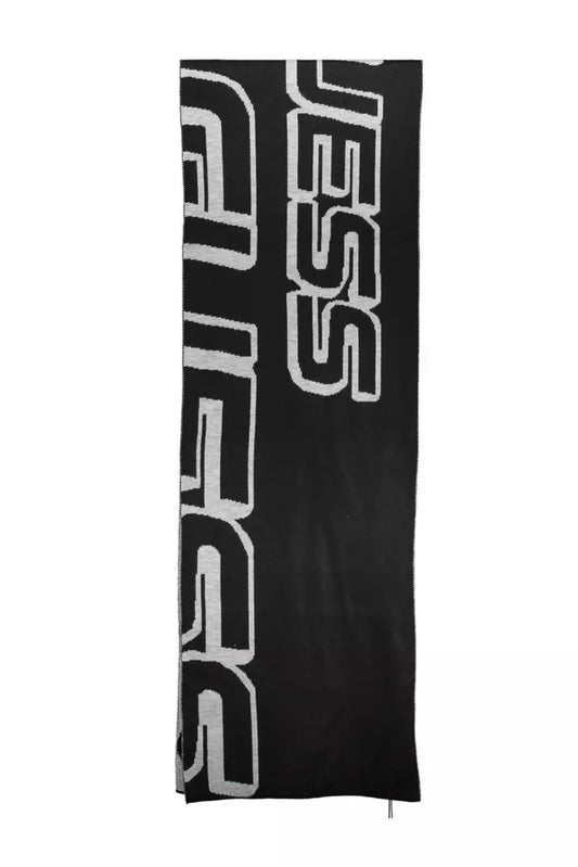 Black Polyamide Men Scarf