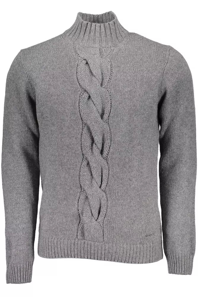 Gray Wool Men Sweater