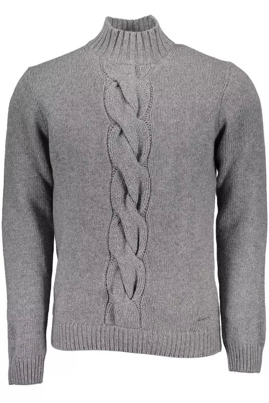 Gray Wool Men Sweater