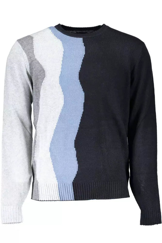 Blue Acrylic Men Sweater
