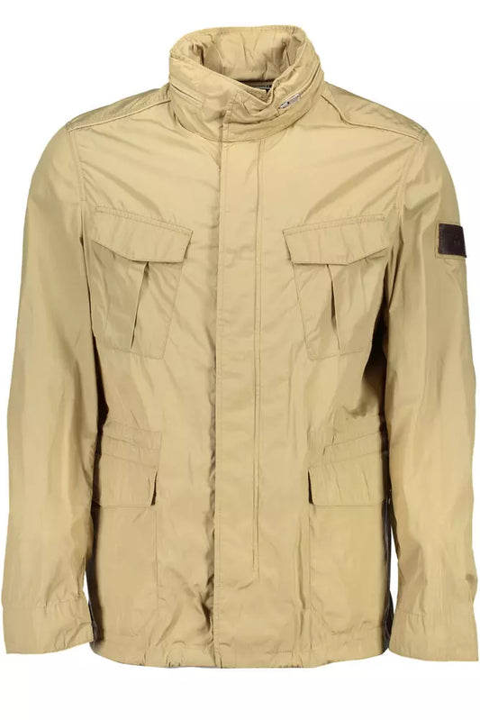 Beige Polyamide Men Jacket