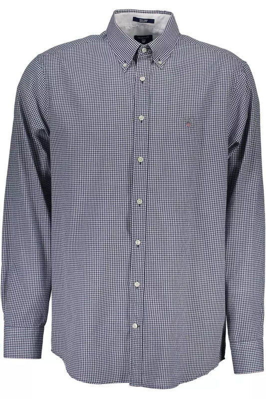 Blue Cotton Men Shirt