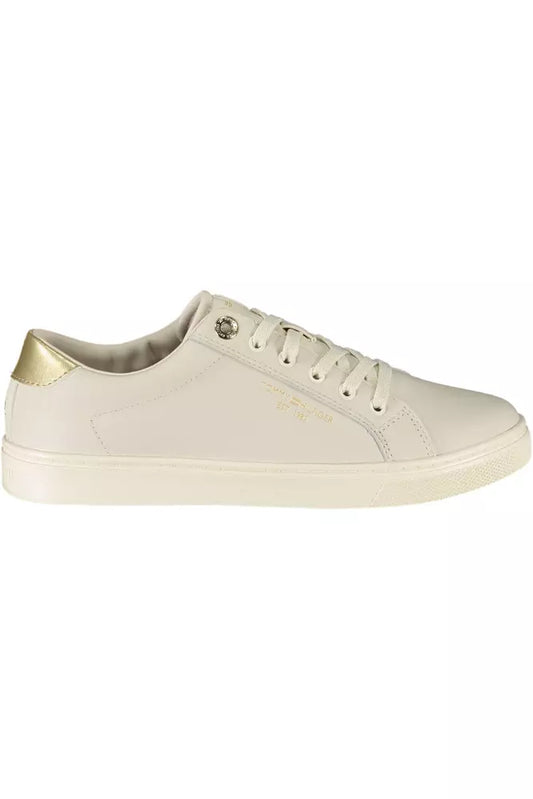 Beige Leather Women Sneaker