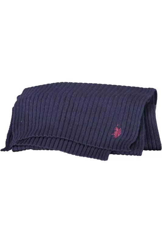 Blue Wool Men Scarf