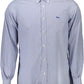 Blue Cotton Men Shirt