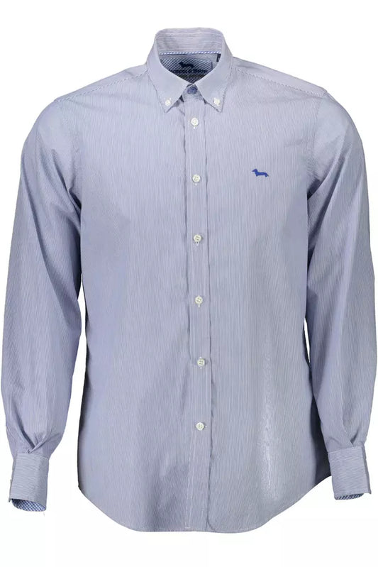 Blue Cotton Men Shirt