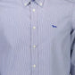 Blue Cotton Men Shirt