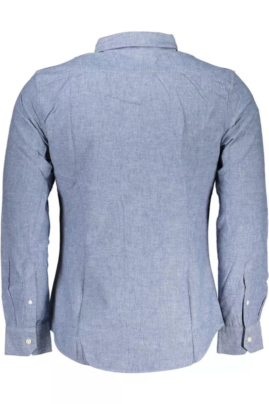 Light Blue Cotton Men Shirt