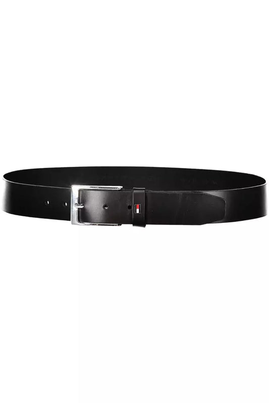 Black Leather Men Belt