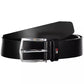 Black Leather Men Belt