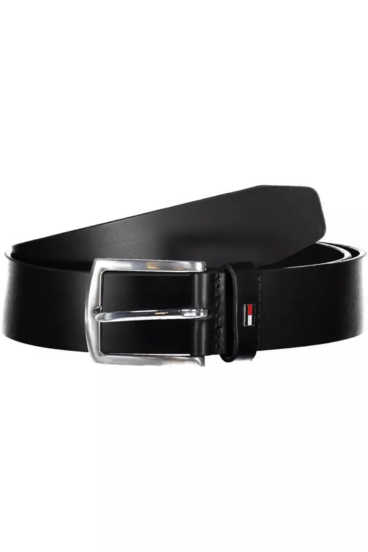Black Leather Men Belt