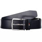 Blue Leather Men Belt