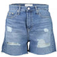 Blue Cotton Women Short