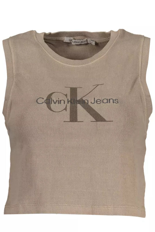 Brown Cotton Women Top