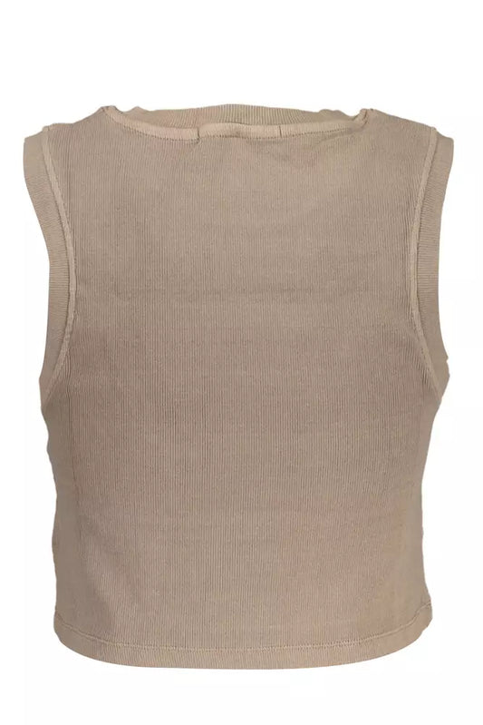 Brown Cotton Women Top