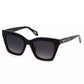 Black Plastic Women Sunglass