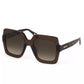 Brown Plastic Women Sunglass