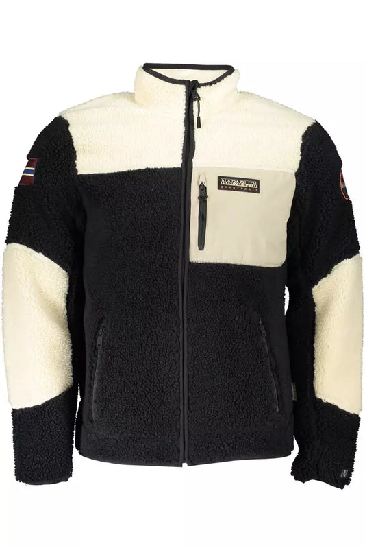 Black Polyester Men Jacket