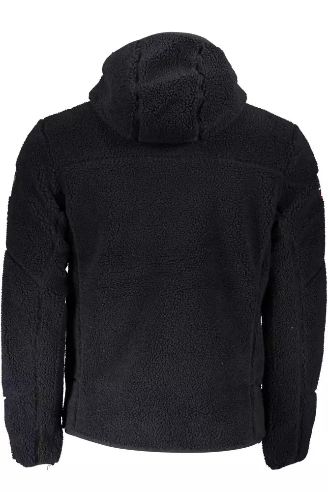 Black Polyester Men Jacket