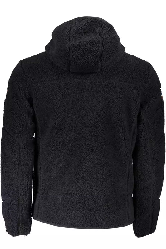 Black Polyester Men Jacket
