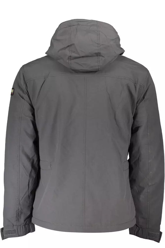 Gray Polyamide Men Jacket