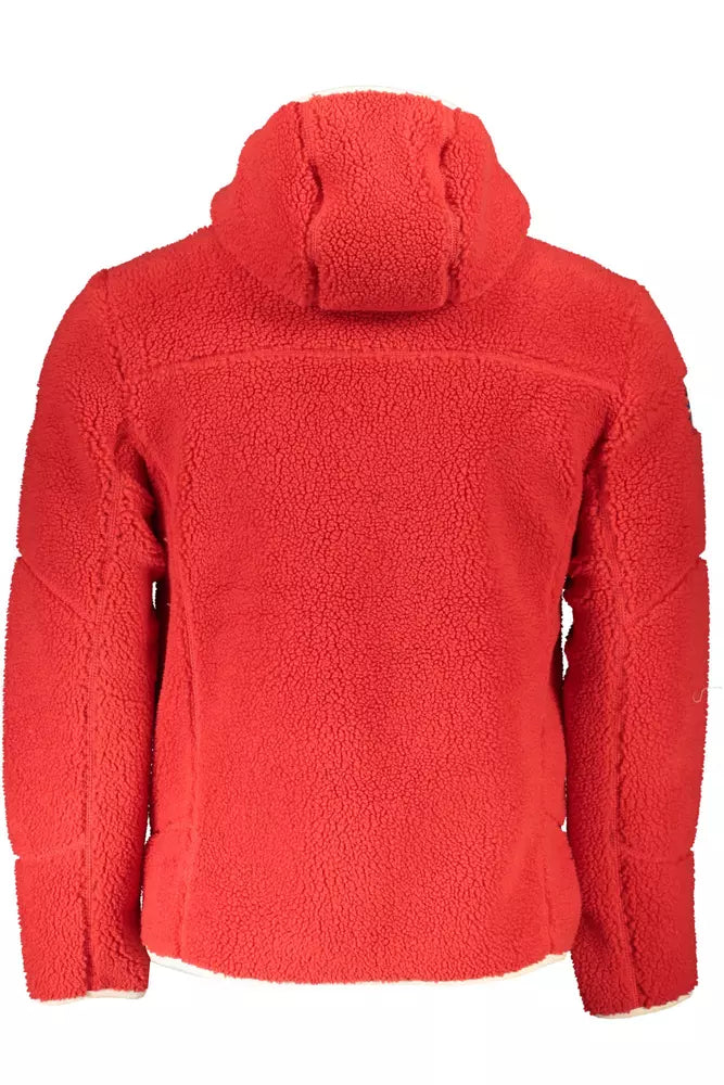 Red Polyester Men Jacket
