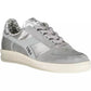 Gray Leather Women Sneaker