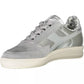 Gray Leather Women Sneaker