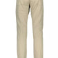 Beige Cotton Men Pant