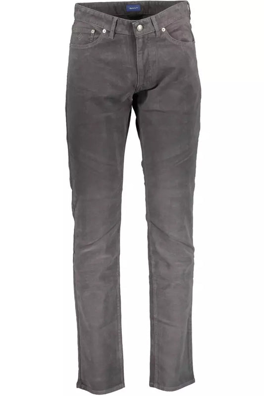 Gray Cotton Men Pant