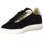Black Leather Women Sneaker