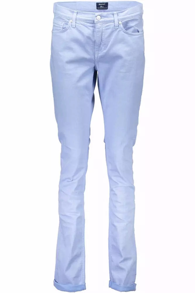 Light Blue Cotton Women Jean