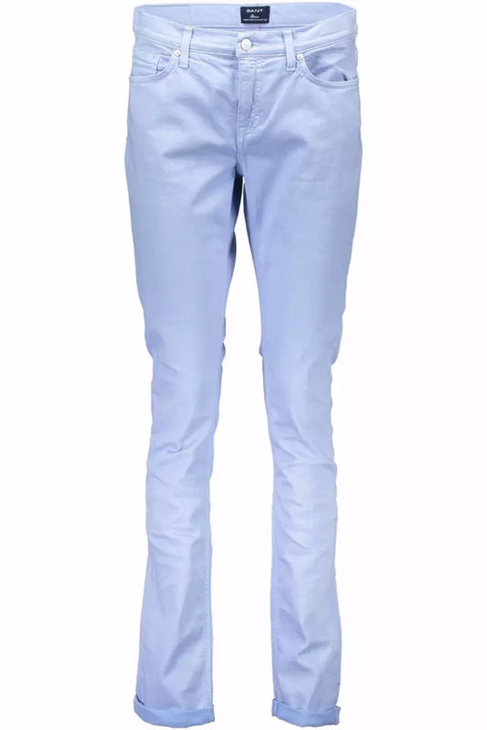 Light Blue Cotton Women Jean