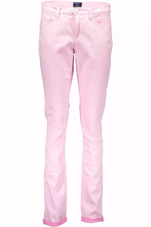 Pink Cotton Women Pants