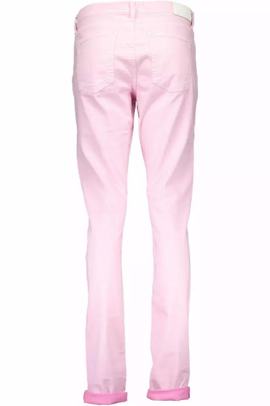 Pink Cotton Women Pants
