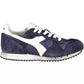 Blue Leather Women Sneaker