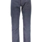 Blue Cotton Men Trouser