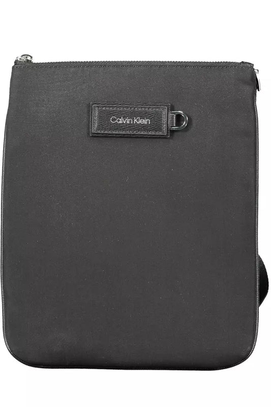 Black Polyester Men Shoulder Bag