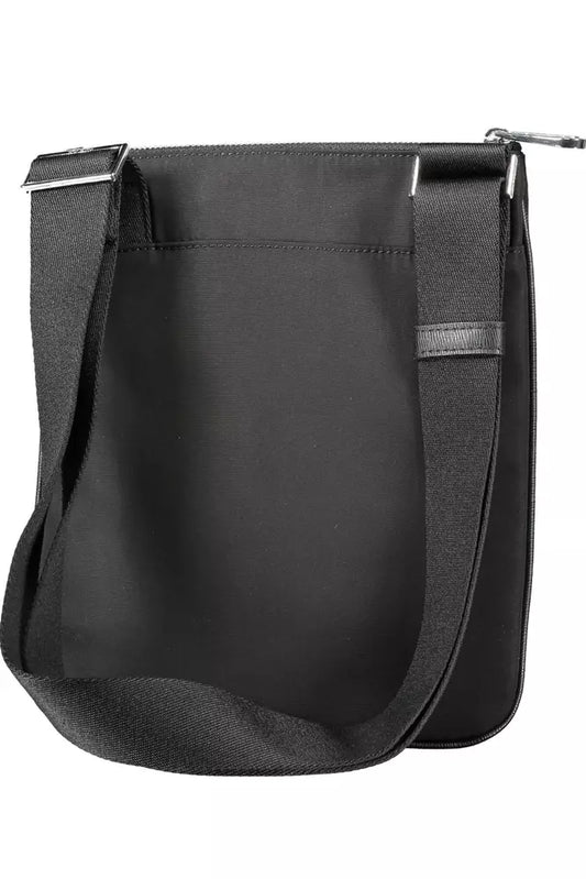 Black Polyester Men Shoulder Bag