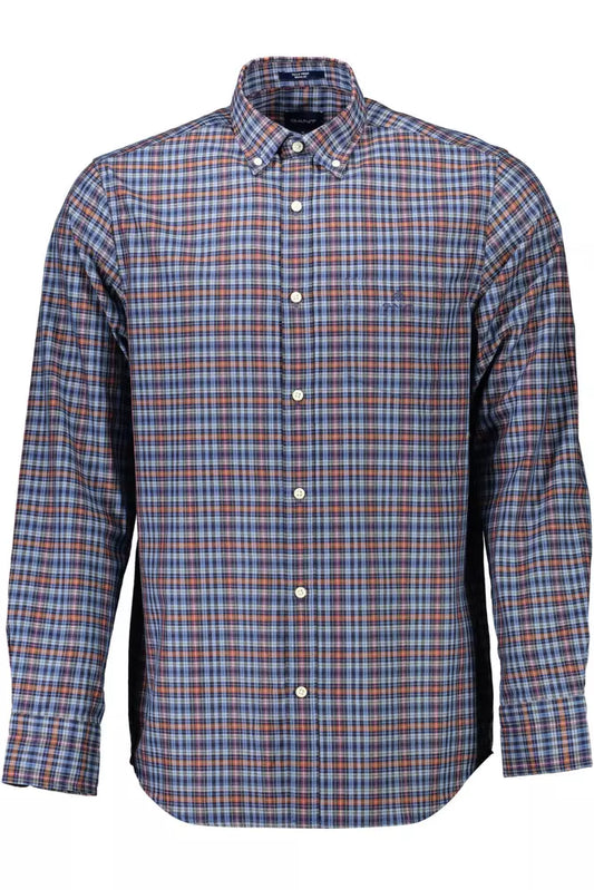 Blue Cotton Men Shirt