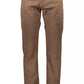 Brown Cotton Men Pant