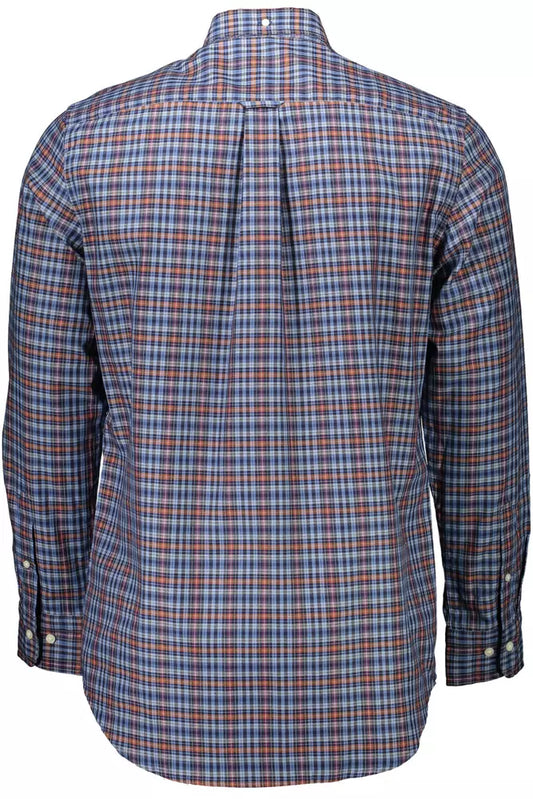 Blue Cotton Men Shirt