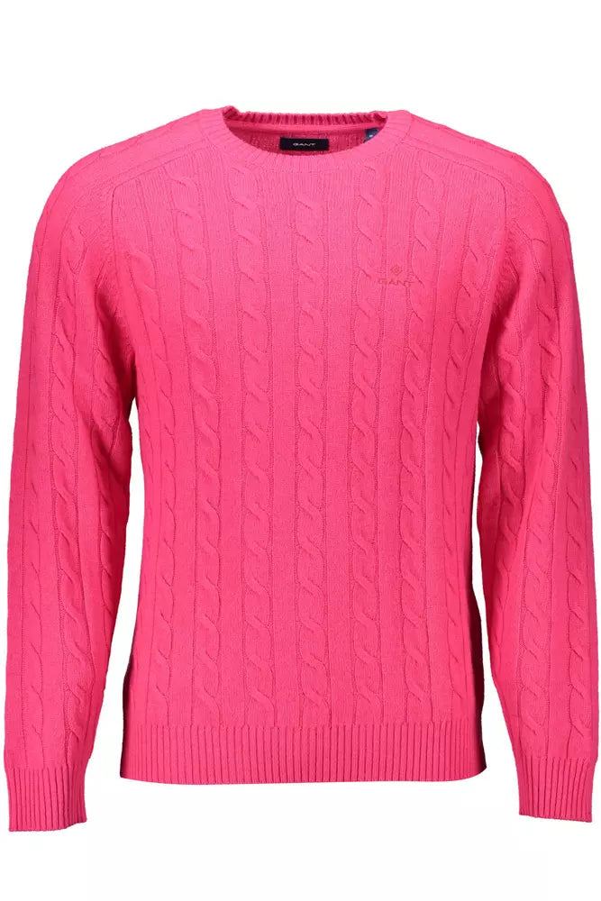 Pink Wool Men Sweater