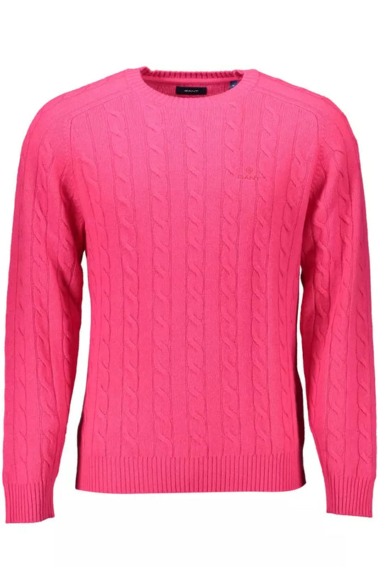Pink Wool Men Sweater