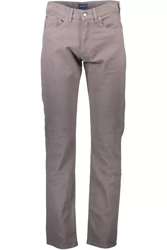 Gray Cotton Men Pant