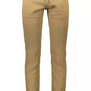 Brown Cotton Men Pant