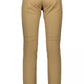 Brown Cotton Men Pant