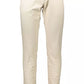 Beige Cotton Men Slim-Fit Trouser