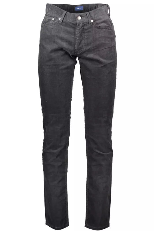 Gray Cotton Men Trouser
